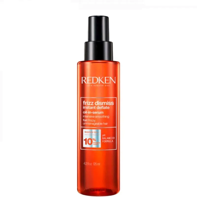 REDKEN Frizz Dismiss instant Deflate - Несмываемое масло-сыворотка для защиты и дисциплины непослушных и вьющихся волос 125мл