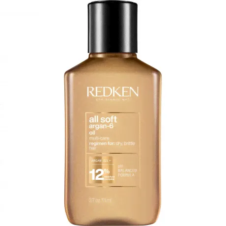 Аргановое масло для блеска и восстановления волос- Redken All Soft Argan-6 Oil-0